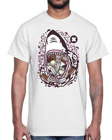 Shark Ice Cream 1523#- ice cream- Cotton Tee