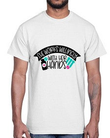 She Works Willingly With Her Hands Style Style 1389#- nurse- Cotton Tee