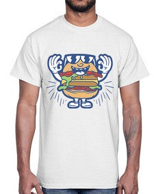Sir burger 206#- cartoon food- Cotton Tee