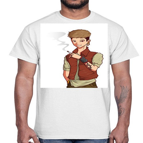 Smoker street boy 61#- anime- Cotton Tee