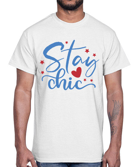 Stay Chic 150#-  fashion- Cotton Tee