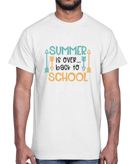 Summer is over back to school 12#- summer- Cotton Tee