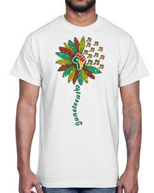 Sunflower Fist Juneteenth Black History 24#- black juneteenth- Cotton Tee