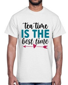 Tea Time Is The Best Time 1614#- tea- Cotton Tee