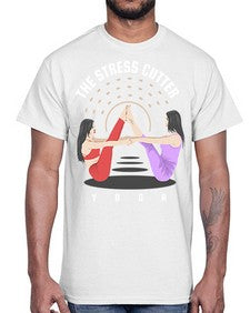 The Stress Cutter 562#- yoga- Cotton Tee