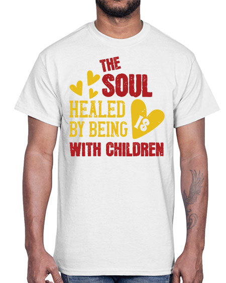 The soul is healed by being with children Style 226#- kids- Cotton Tee