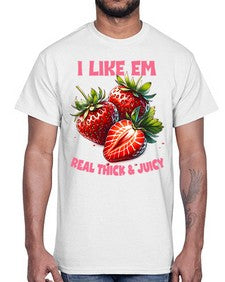 Thick and Juicy Strawberry Festival 1636#- strawberry- Cotton Tee