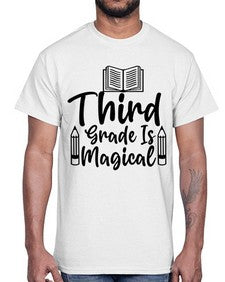Third Grade Is Magical 961#- third grade- Cotton Tee