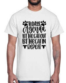Todays Agenda Let Style 107#- cats- Cotton Tee