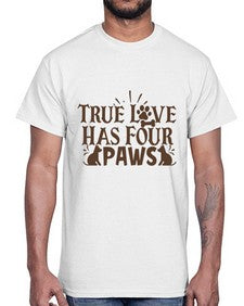 True Love Has Four Paws Style 24#- cats- Cotton Tee