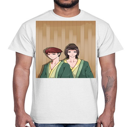 Two man in a hot spring 18#- anime- Cotton Tee
