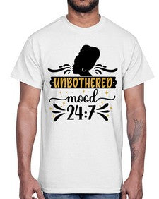 Unbothered mood Style 2#- black girls or women- Cotton Tee