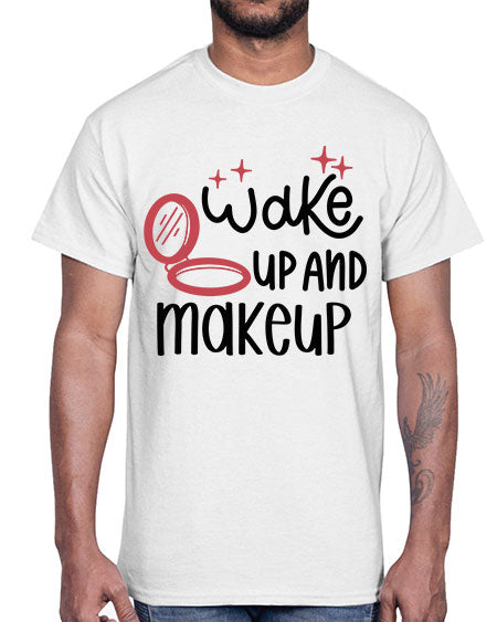 Wake up and Makeup Style 7#-makeup Cotton Tee