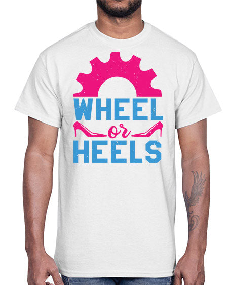 Wheel or Heels Style 238#- baby shower- Cotton Tee