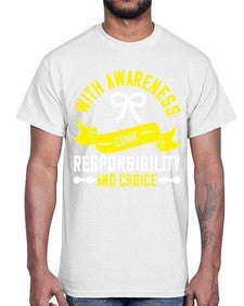 With awareness come responsibility and choice Style 5#- Self awareness- Cotton Tee