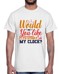 Would you like to start my clock 168#- chess- Cotton Tee