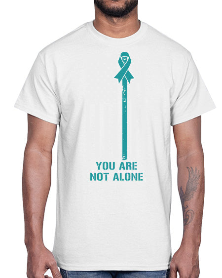 You Are Not Alone PTSD 1#- PTSD- Cotton Tee