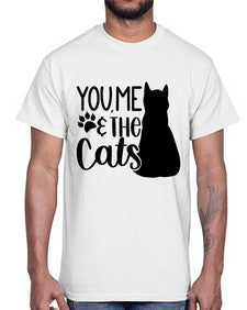You Me The Cat Style 110#- cats- Cotton Tee