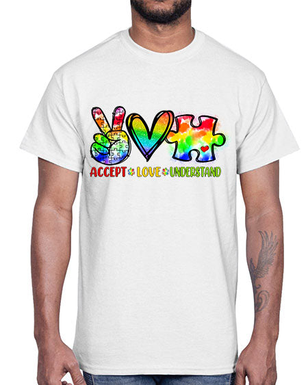 accept love understand- autism- Cotton Tee