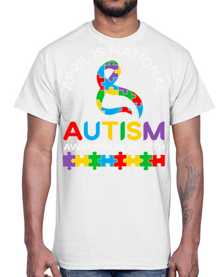 april is national autism awareness 3#- autism- Cotton Tee