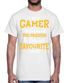 as a gamer understan the passion 61#- video games- Cotton Tee