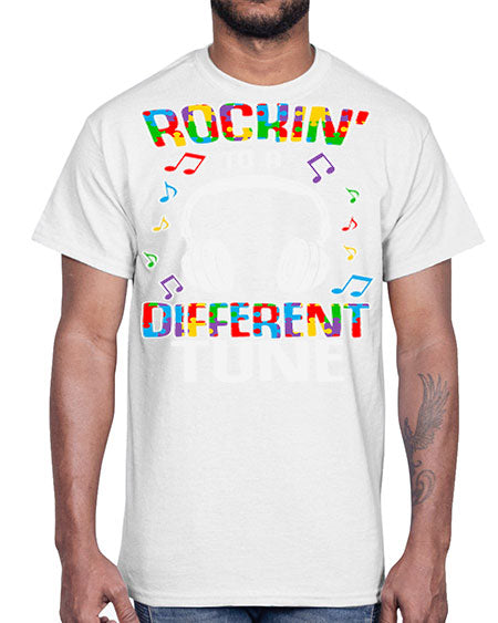 autism game rocking to a 23#- autism- Cotton Tee