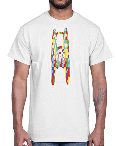 autism gamer heartbeat 27#- autism- Cotton Tee