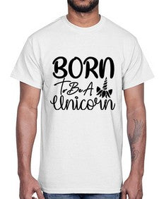born to be a unicorn 66#- unicorn- Cotton Tee