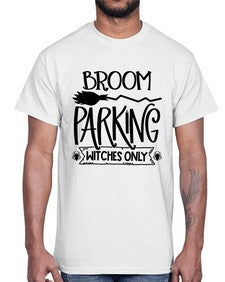 broom parking witches only 46#- witch- Cotton Tee