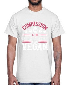 compassion is the best side effect of being vegan 877#- vegan- Cotton Tee