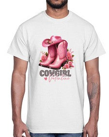 cowgirl valentine cupid valentine 352#- western- Cotton Tee