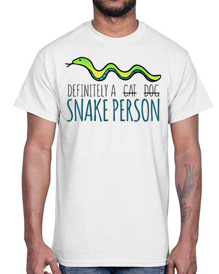 definitely a snake person- snake- Cotton Tee
