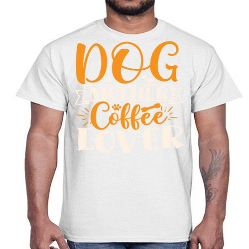 dog mother coffee lover 87#- dogs- Cotton Tee