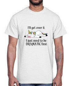 dramatic unicorn 96#- unicorn- Cotton Tee
