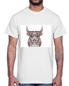 ethnic bull 418#- mandala- Cotton Tee