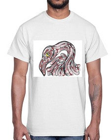 ethnic flamingo 423#- mandala- Cotton Tee