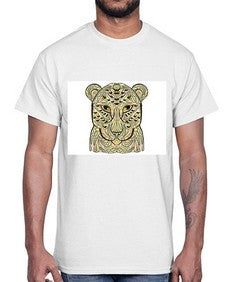 ethnic leopard 429#- mandala- Cotton Tee