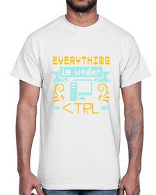 everything is under CTRL 47#- computer- Cotton Tee