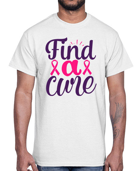 find a cure Style 12#- breast cancer- Cotton Tee