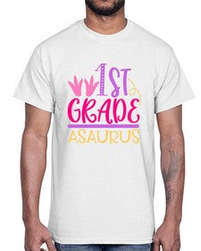 first grade asaurus 117#- first grade- Cotton Tee