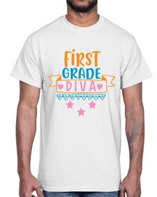first grade diva 125#- first grade- Cotton Tee