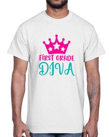 first grade diva 128#- first grade- Cotton Tee