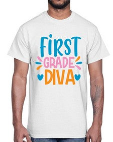 first grade divaaa 130#- first grade- Cotton Tee