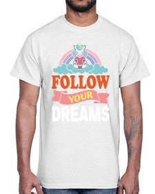 follow your dreams 137#- unicorn- Cotton Tee