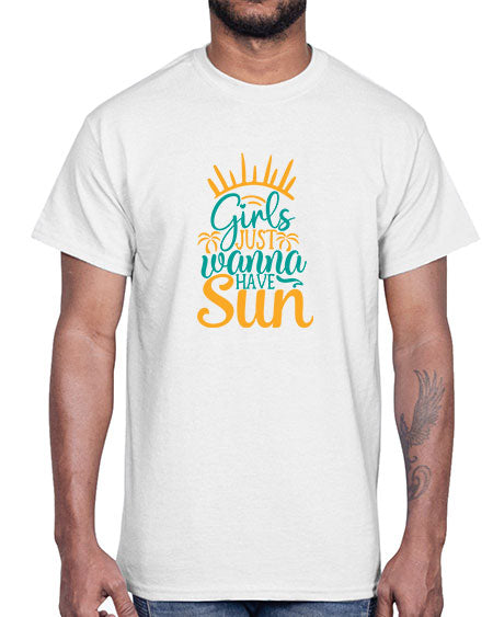 girls just wanna have sun Style 102#- summer- Cotton Tee
