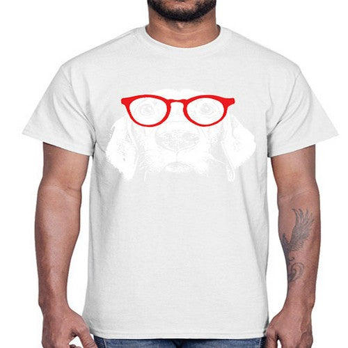 glass dog 145#- dogs- Cotton Tee