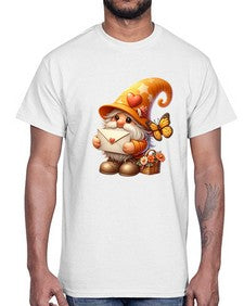 gnome with butterfly 09#- gnome- Cotton Tee