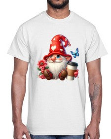 gnome with butterfly 12#- gnome- Cotton Tee