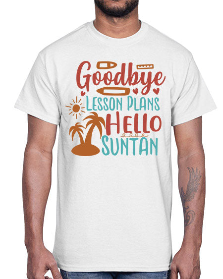 goodbye lesson plans hello summer 104#- summer- Cotton Tee