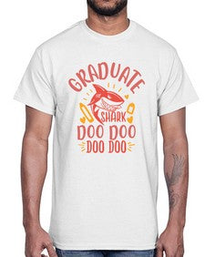 graduate shark doo doo doo doo 221#- graduation- Cotton Tee